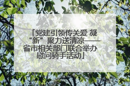党建引领传关爱 凝“新”聚力送清凉——省市相关部门联合举办慰问骑手活动