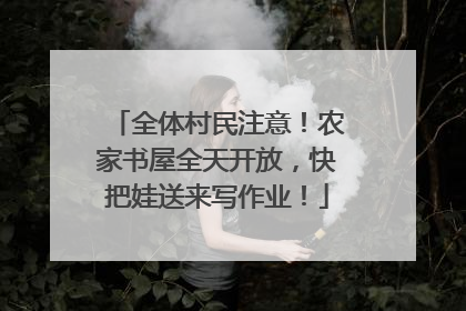 全体村民注意！农家书屋全天开放，快把娃送来写作业！