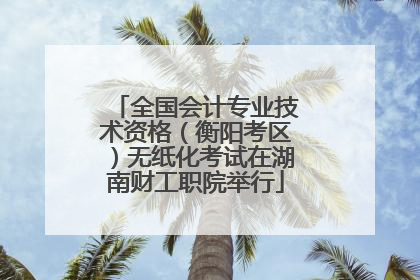 全国会计专业技术资格（衡阳考区）无纸化考试在湖南财工职院举行