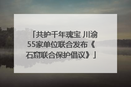 共护千年瑰宝 川渝55家单位联合发布《石窟联合保护倡议》