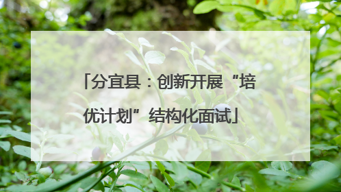 分宜县：创新开展“培优计划”结构化面试