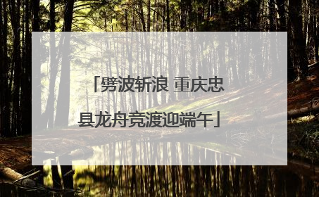 劈波斩浪 重庆忠县龙舟竞渡迎端午