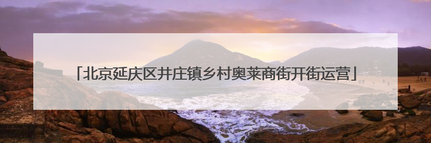 北京延庆区井庄镇乡村奥莱商街开街运营
