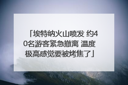 埃特纳火山喷发 约40名游客紧急撤离 温度极高感觉要被烤焦了