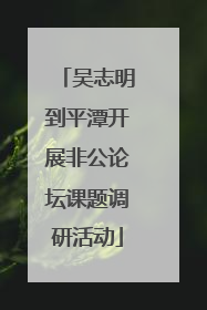 吴志明到平潭开展非公论坛课题调研活动