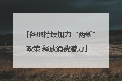 各地持续加力“两新”政策 释放消费潜力
