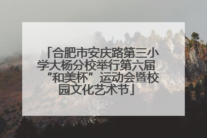 合肥市安庆路第三小学大杨分校举行第六届“和美杯”运动会暨校园文化艺术节
