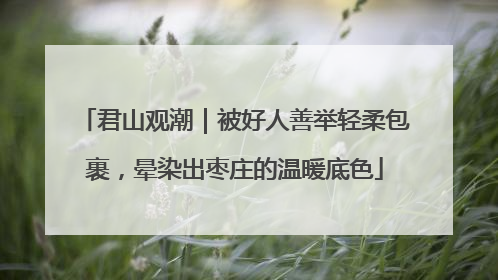 君山观潮｜被好人善举轻柔包裹，晕染出枣庄的温暖底色