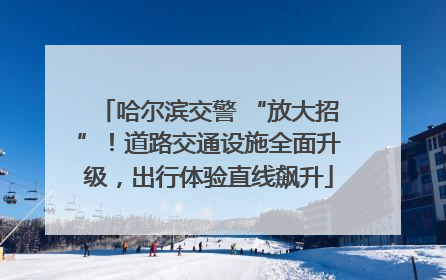 哈尔滨交警 “放大招”！道路交通设施全面升级，出行体验直线飙升