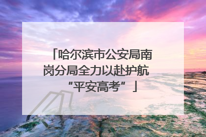 哈尔滨市公安局南岗分局全力以赴护航“平安高考”