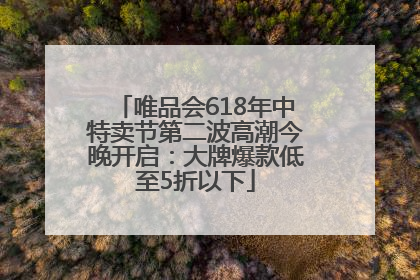 唯品会618年中特卖节第二波高潮今晚开启：大牌爆款低至5折以下
