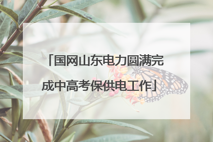 国网山东电力圆满完成中高考保供电工作