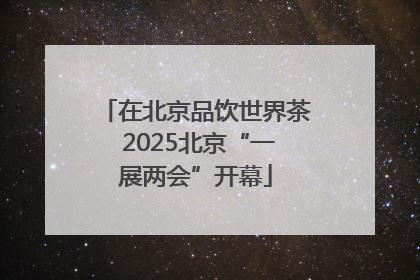 在北京品饮世界茶 2025北京“一展两会”开幕