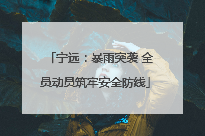 宁远：暴雨突袭 全员动员筑牢安全防线