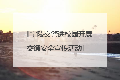 宁陵交警进校园开展交通安全宣传活动