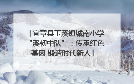 宜章县玉溪镇城南小学“溪韧中队”：传承红色基因 锻造时代新人