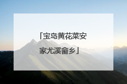 宝岛黄花菜安家尤溪畲乡