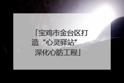宝鸡市金台区打造“心灵驿站” 深化心防工程