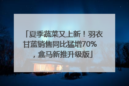 夏季蔬菜又上新！羽衣甘蓝销售同比猛增70%，盒马新推升级版
