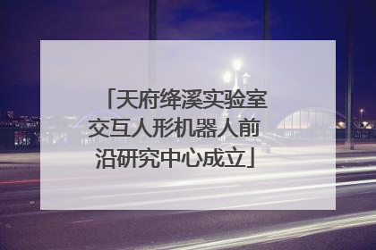 天府绛溪实验室交互人形机器人前沿研究中心成立