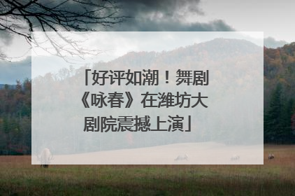 好评如潮！舞剧《咏春》在潍坊大剧院震撼上演
