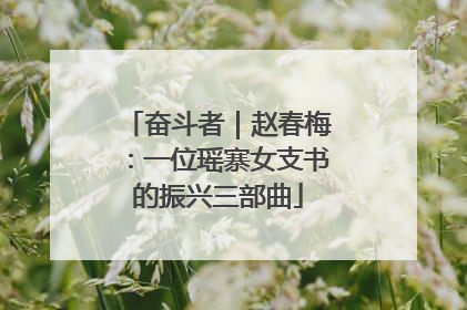 奋斗者｜赵春梅：一位瑶寨女支书的振兴三部曲
