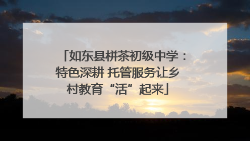 如东县栟茶初级中学：特色深耕 托管服务让乡村教育“活”起来