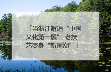 当浙江邂逅“中国文化第一展” 老技艺变身“新国潮”