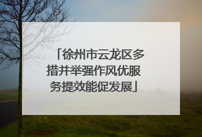 徐州市云龙区多措并举强作风优服务提效能促发展