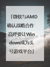 微软与AMD确认战略合作 高呼要让Windows成为头号游戏平台
