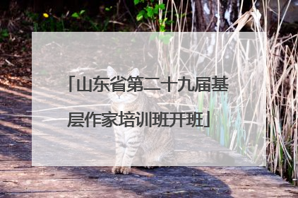 山东省第二十九届基层作家培训班开班
