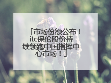 市场份额公布！itc保伦股份持续领跑中国指挥中心市场！