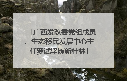 广西发改委党组成员、生态移民发展中心主任罗试坚履新桂林