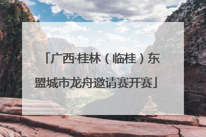 广西·桂林（临桂）东盟城市龙舟邀请赛开赛