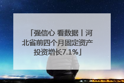 强信心 看数据丨河北省前四个月固定资产投资增长7.1%