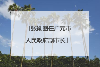 张勋图任广元市人民政府副市长