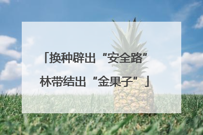 换种辟出“安全路” 林带结出“金果子”