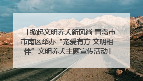 掀起文明养犬新风尚 青岛市市南区举办“宠爱有方 文明相伴”文明养犬主题宣传活动