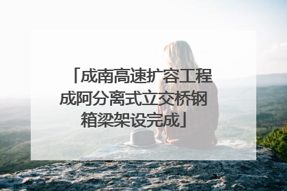 成南高速扩容工程成阿分离式立交桥钢箱梁架设完成