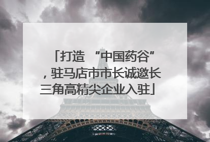 打造 “中国药谷”，驻马店市市长诚邀长三角高精尖企业入驻