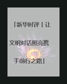 新华时评丨让文明对话照亮携手前行之路
