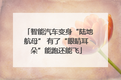 智能汽车变身“陆地航母” 有了“眼睛耳朵”能跑还能飞