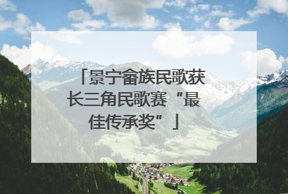 景宁畲族民歌获长三角民歌赛“最佳传承奖”