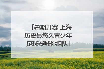 暑期开赛 上海历史最悠久青少年足球赛喊你组队