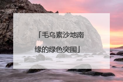 毛乌素沙地南缘的绿色突围