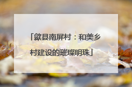 歙县南屏村：和美乡村建设的璀璨明珠
