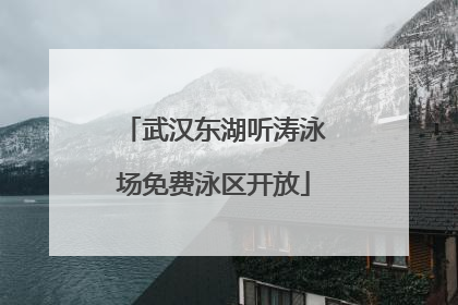 武汉东湖听涛泳场免费泳区开放