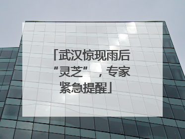 武汉惊现雨后“灵芝”，专家紧急提醒