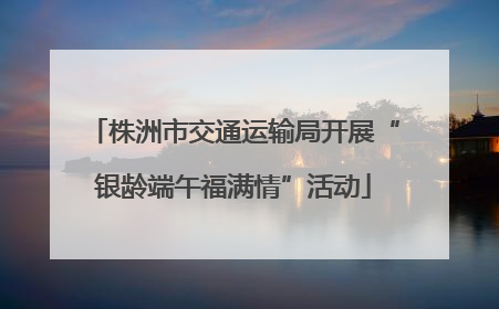 株洲市交通运输局开展“银龄端午福满情”活动