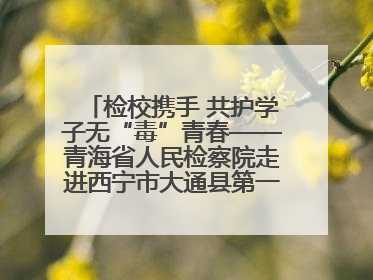 检校携手 共护学子无“毒”青春——青海省人民检察院走进西宁市大通县第一完全中学开展禁毒宣传侧记